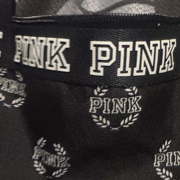 PINK Victoria's Secret Black Tote with Logo Pattern - Picture 3 of 4